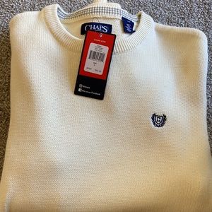 Chaps Cream color New Sweater size large
